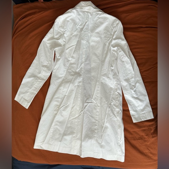 Halogen White Trench Coat size Small Without Belt - Picture 12 of 14